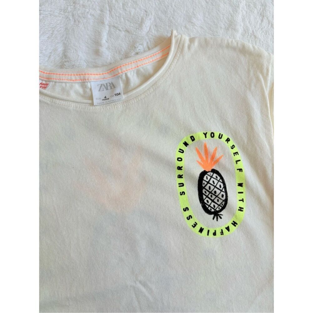 Zara Pineapple Sleeveless Shirt Size 4 Years